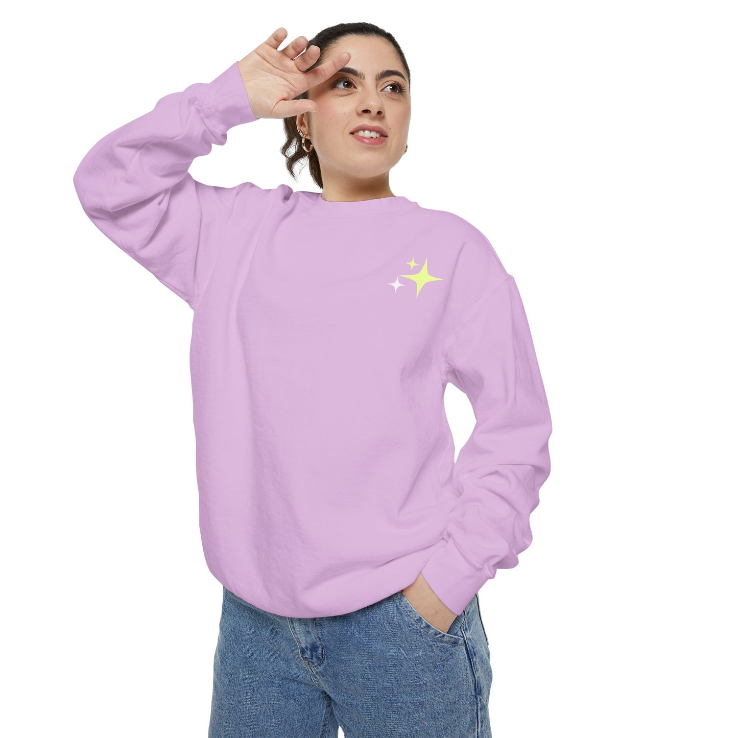 Fresh Start Unisex Garment-Dyed Sweatshirt - Light Blue Comfort