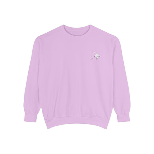 Minimalist Bird Design Unisex Garment-Dyed Sweatshirt